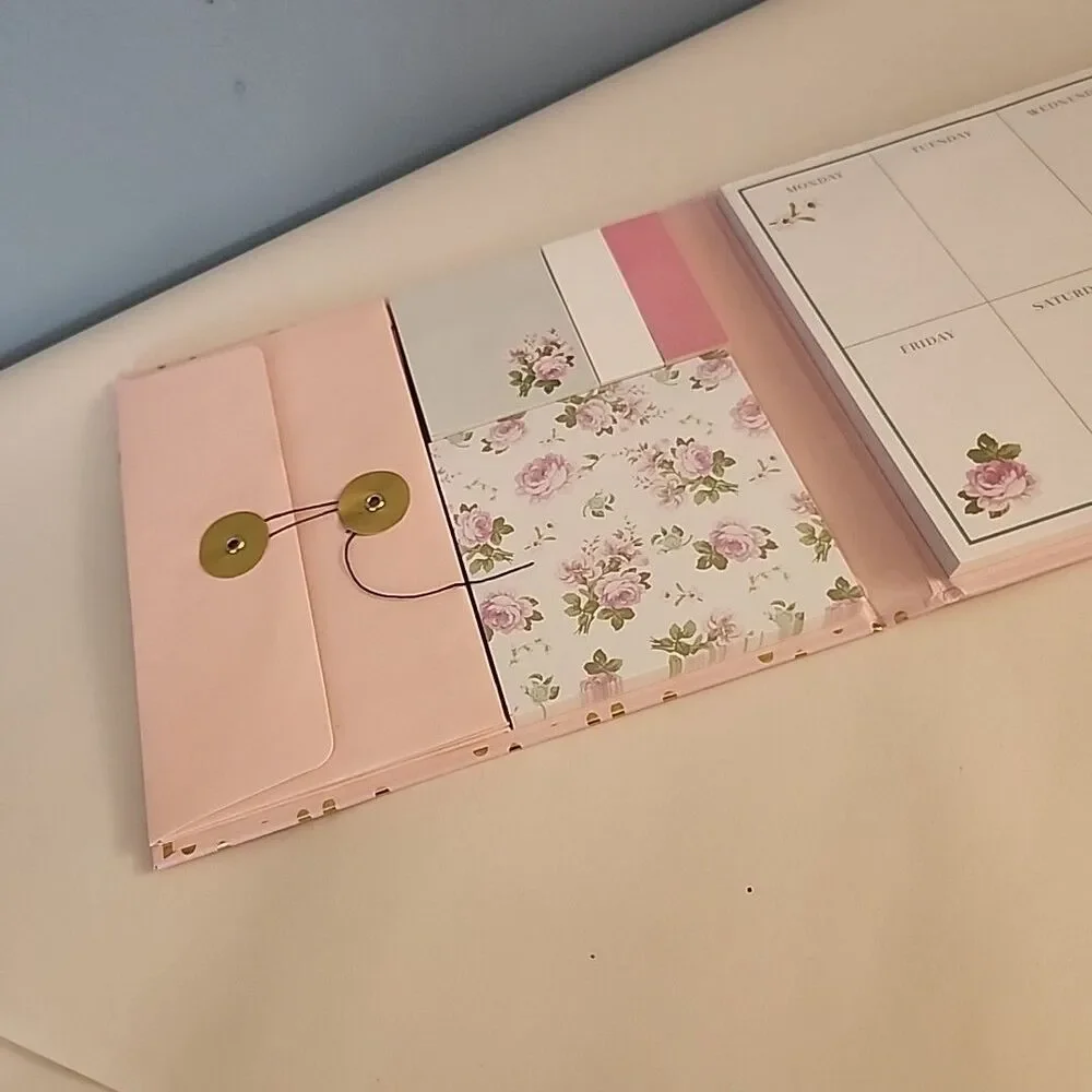 Weekly Organizer Planner Positive Mindset w/ 240 Sticky Notes 70 Memo 1 Envelope